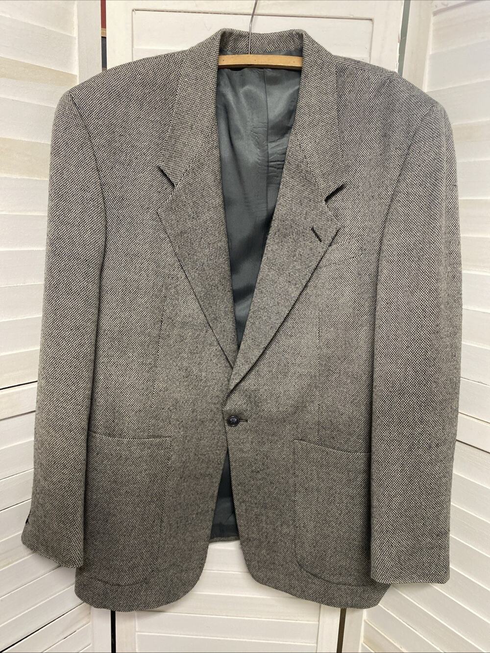 Vintage Yves Saint Laurent Blazer Coat Jacket Men’s 100% Wool Lined Sz 46
